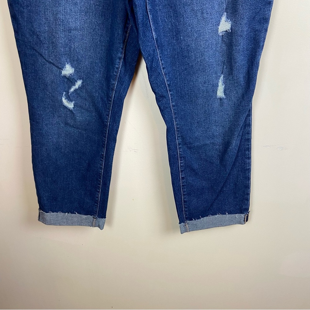 Nicole Miller Women’s High Rise Skinny Crop Cuffed Denim Jeans‎ Distressed 14 - Picture 3 of 9